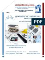 1 Procedimientos Constructivos y Obras Provicionales.