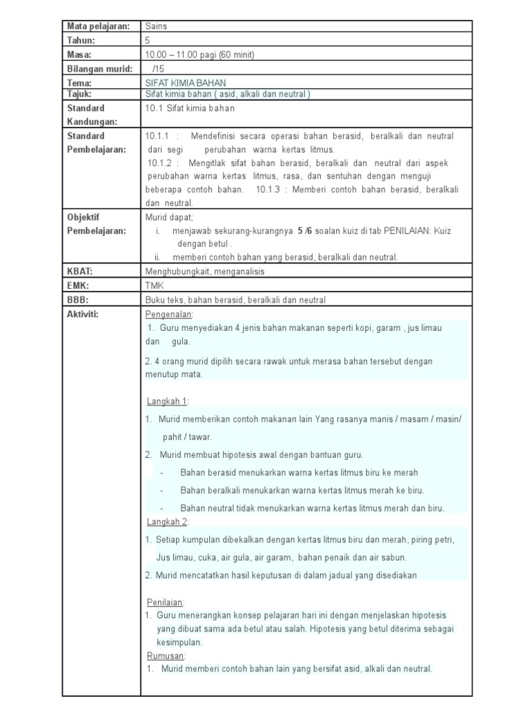 Asid Dan Alkali Rph Pdf