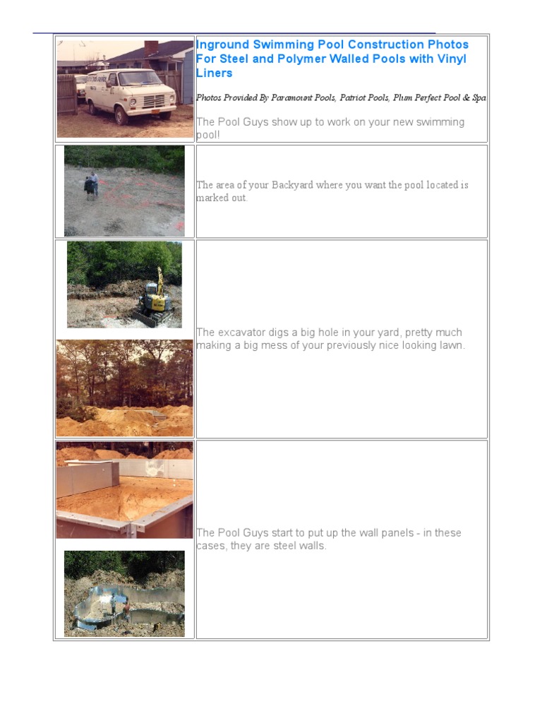 Inground Pool Construction Guide | PDF | Swimming Pool | Hvac