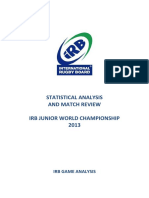 Statistical Analysis and Match Review Irb Junior World Championship 2013