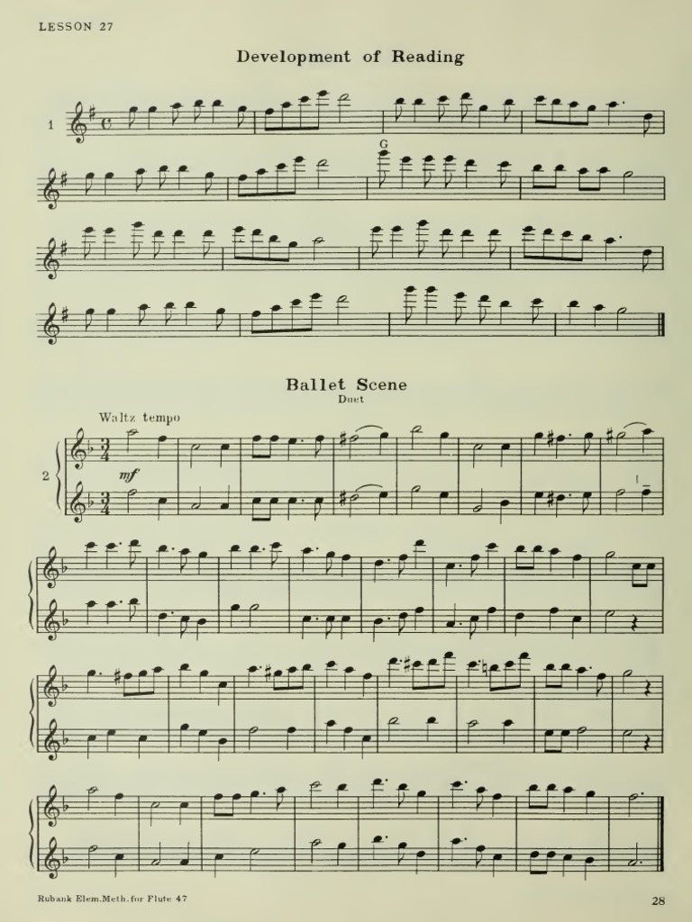 Flute Lesson: D Minor Studies Guide | PDF