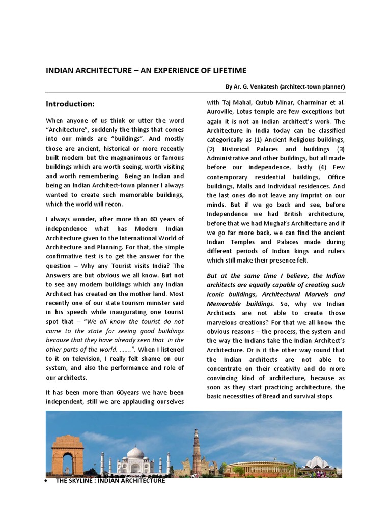 Future of Indian Architecture Insights | PDF | Architect | Affordable ...