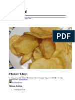 Resep Photato Chips