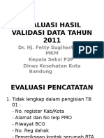 Evaluasi Hasil Validasi Data Tahun 2011