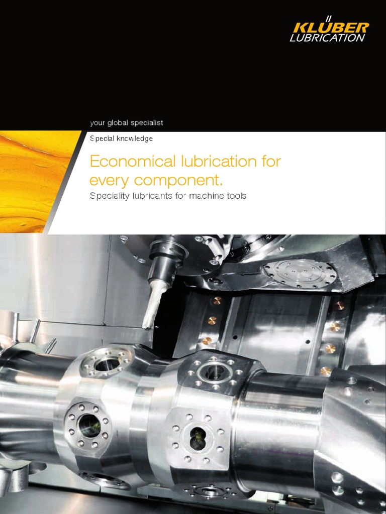 Speciality Lubricants For Machine Tools PDF Bearing (Mechanical