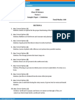 Cbse Class VI Science Term 1 Sample Paper - 1 Solution Time: 3 Hrs Total Marks: 100 Section A