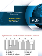 Department of Mechanical Engineering: Manufacturing Technology Ii