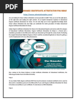 Educational Degree Certificate Attestation for Oman