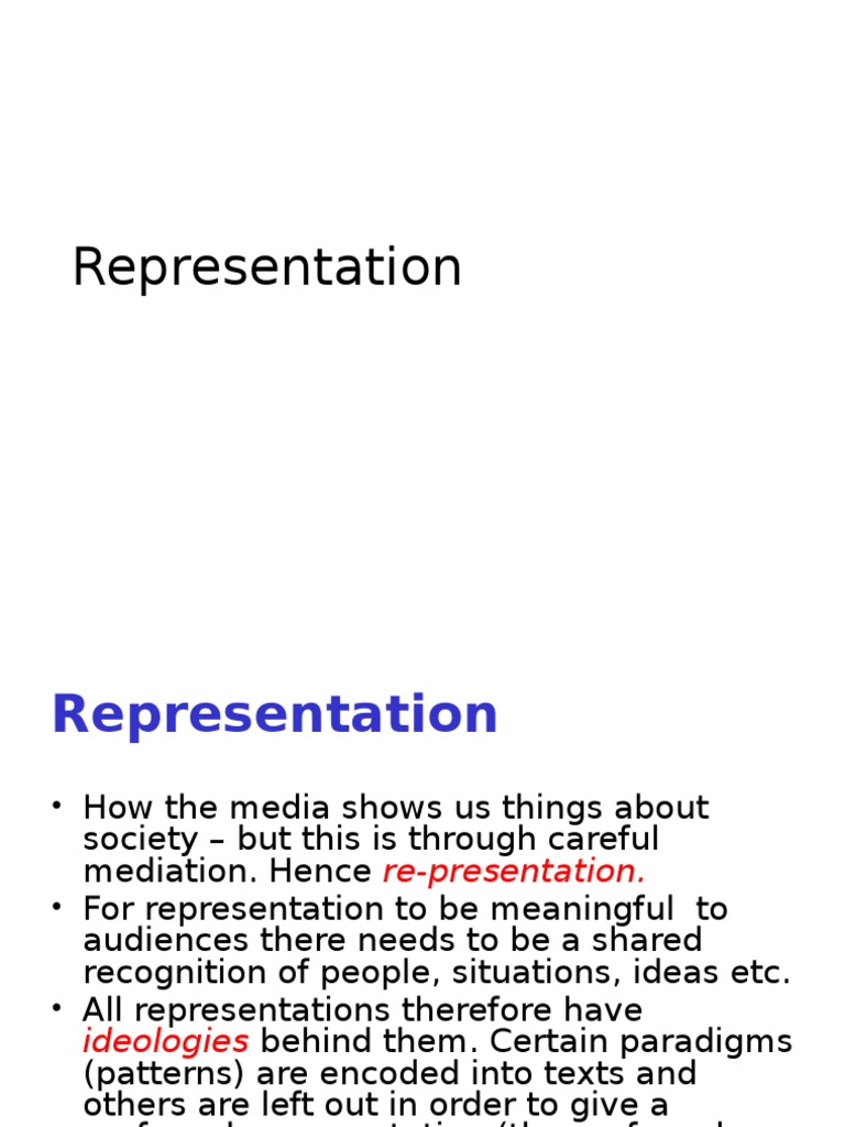 Understanding Media Representation and Ideology | PDF | Ideologies ...