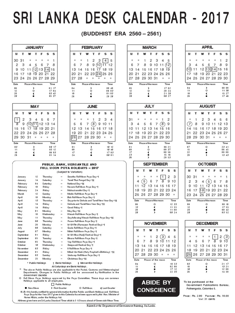 2017 Calendar | PDF | Festival | Religious Holidays