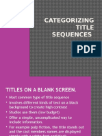 Categorizing Title Sequences