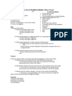 Asion Speech Problem Solution Outline Format