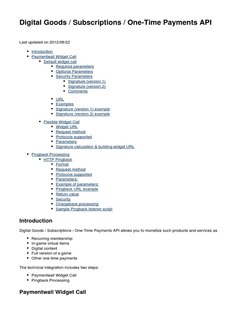 Digital Goods Payment API Guide | PDF | Hypertext Transfer Protocol ...