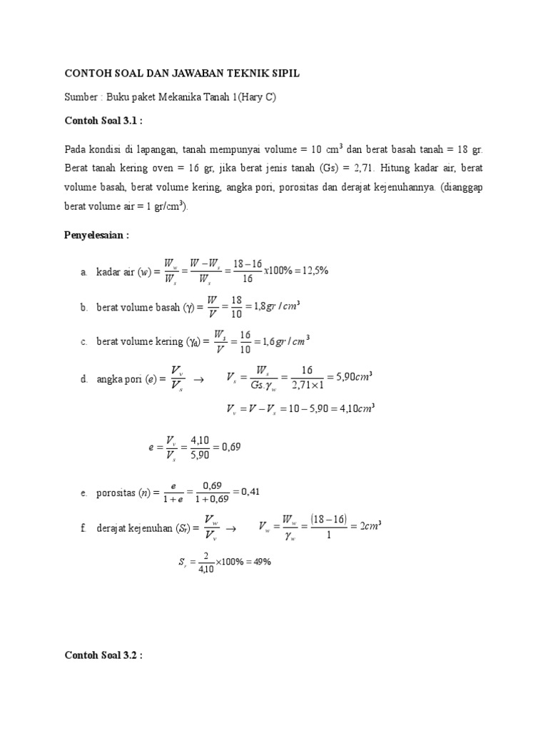 15++ Contoh soal mekanika tanah 2 information