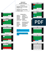 2016 Student Calendar