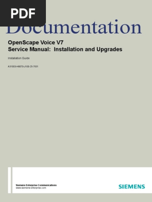 Openscape Voice V7 Service Manual Installation And Upgrades Installation Guide Issue 25 Pdf Ip Address Computer Engineering