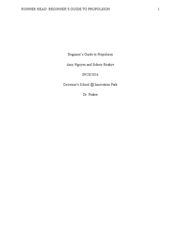 Beginner's Guide to Propulsion Systems | PDF | Thrust | Rocket