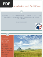 Peace Corps SA OSS Training    Setting Boundaries and Self Care