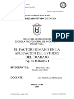 El Factor Humano en La Aplicacion Del Estudio Del Trabajo