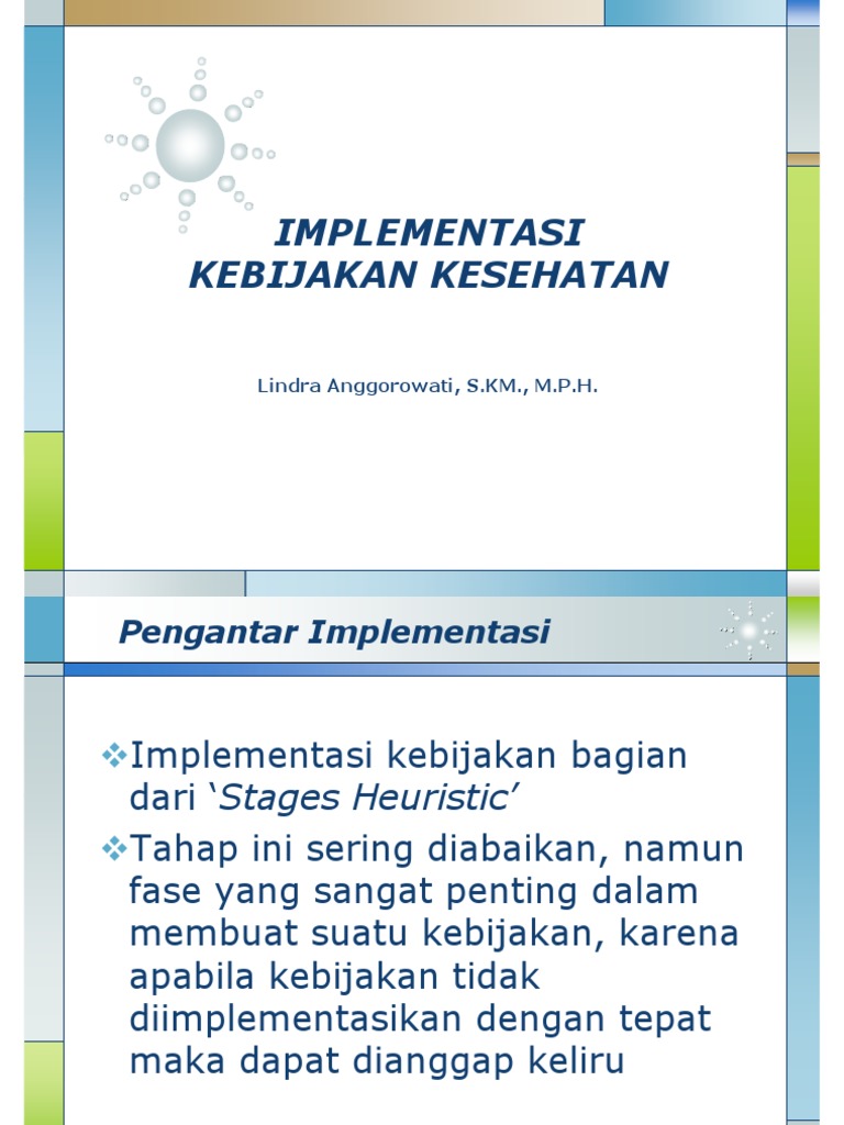 Implementasi Kebijakan Kesehatan Pdf