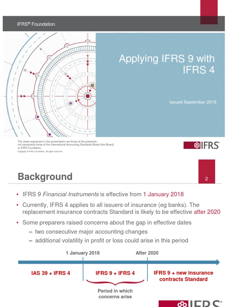 Project Overview Ifrs4 9 Pdf International Financial Reporting Standards Fair Value