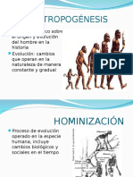 Origen y evolución del hombre: antropogénesis y teorías