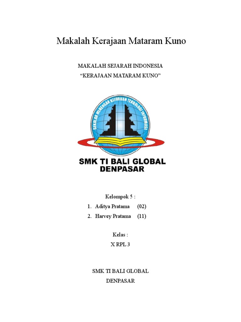 Contoh Makalah Sejarah Kerajaan Mataram Kuno Seputar Sejarah