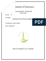 Department of Electronics: Microelectronics - Section (B) ECE 3138