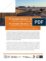 IV Jornades Recerca I Territori: Restauració I Gestió de Sistemes Dunars