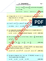 Mathematics Trigonometry MCQ PDF