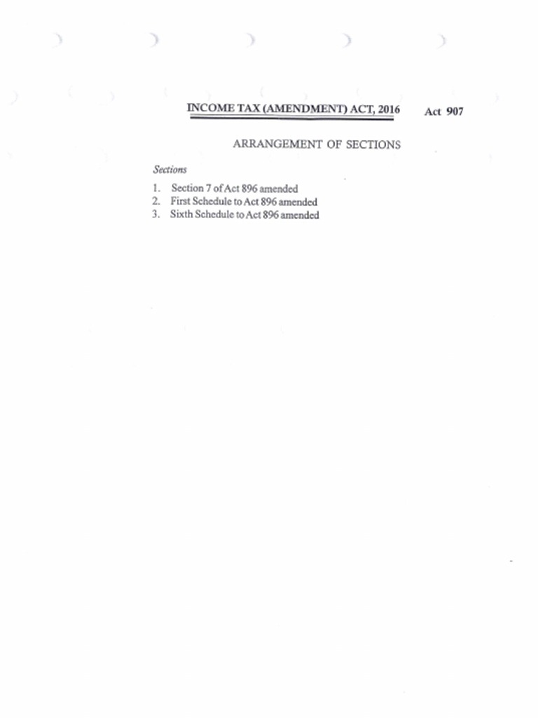 Tax (Amendment) Act, 907, 2016 PDF