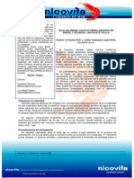 Baja Salinidad, Cultivo Tierra Adentro en Brasil y Ecuador (Boletin Nicovita - Alberto Nunez, Colon Velazquez)