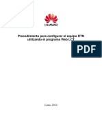 Configuracion de RTN905 Huawei