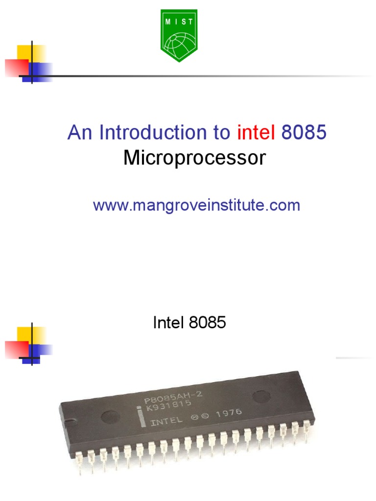 8085 Architecture | Input/Output | Instruction Set
