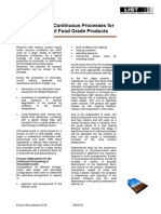 Food Optimization of Continuous Processes For The Production of Food Grade Products