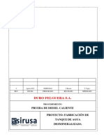 Duro Felguera S.A.: Prueba de Diesel Caliente Proyecto: Fabricación de Tanque de Agua Desmineralizada