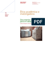 Ética Académica e Investigadora: Documentos de Apoyo para El Trabajo Académico