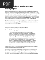 Comparison and Contrast Paragraphs