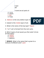 Soil Review Sheet Answer Key