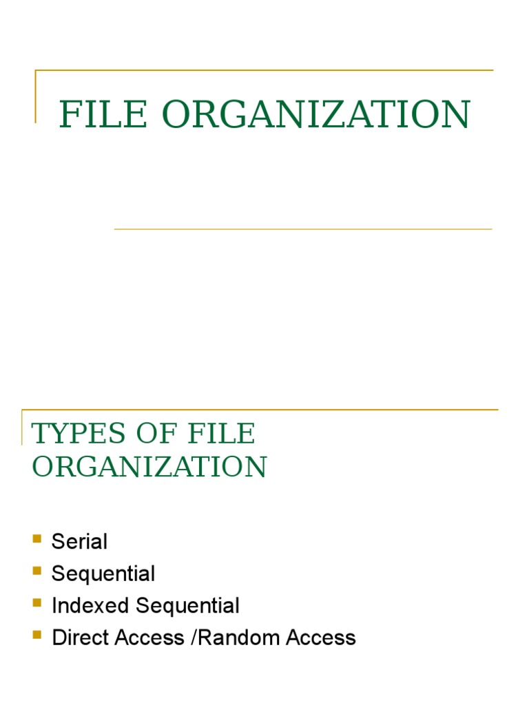 Lesson 3 Fileorganization 111101105553 Phpapp02 | PDF | File System ...