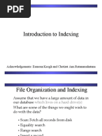 Lesson 8 Cs450 - Indexing