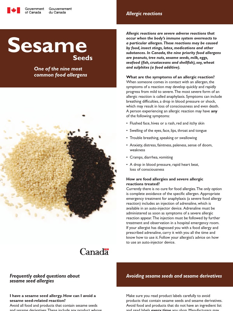 Sesame Seed Allergy PDF