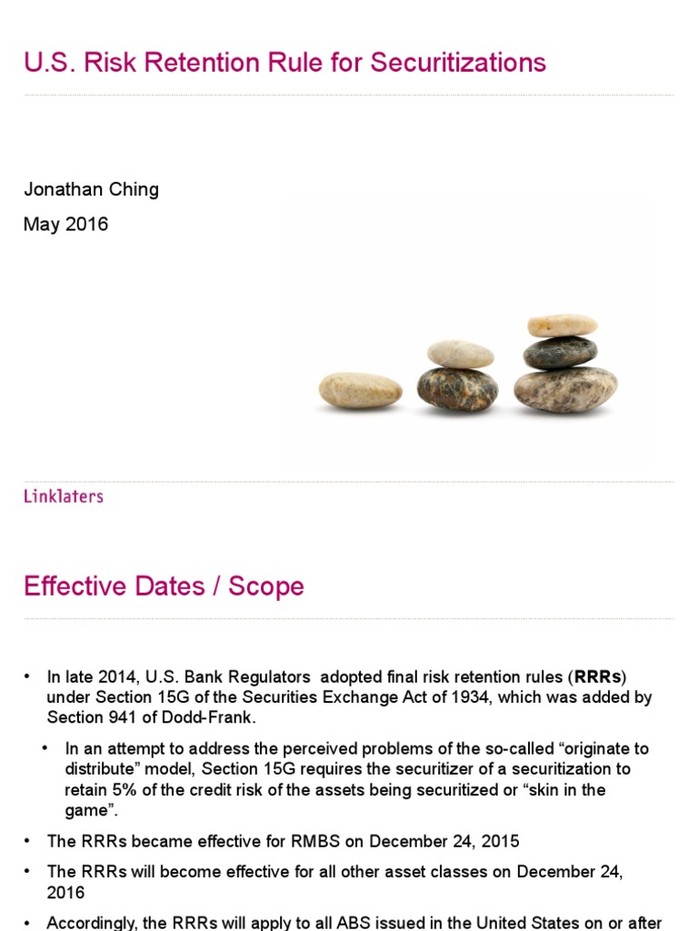 U.S. Risk Retention Rules Overview | PDF | Asset Backed Security ...