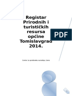 Registar Prirodnih I Turističkih Resursa Općine Tomislavgrad 2014