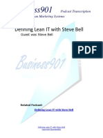 Business901: Defining Lean IT With Steve Bell