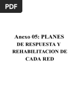 Planes de Respuesta y Rehabilitacion de Cada Red Norte Chico
