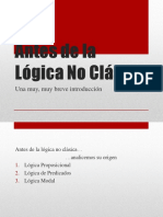 Antes de La Lógica No Clásica