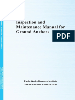 Inspection and Maintenance Manual For Ground Anchors: Public Works Research Institute Japan Anchor Association