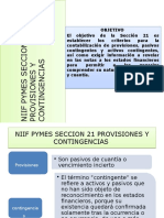 Niif Pymes Seccion 21 Provisiones y Contingencias