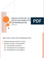 resolucindeunsistemadeecuacionespordeterminantes-130113011322-phpapp02.pptx
